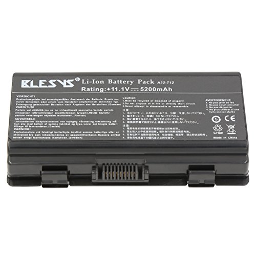 BLESYS – 5200mAh ASUS 70-NQK1B2000Z 90-NQK1B1000Y 90R-NQL1B1000Y A32-T12 A32-X51 Ersatz-Laptop Akku passen ASUS X51H, X51L, X51R, X51RL, X58 Series - 2