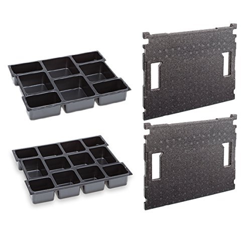 Bosch Sortimo Kleinteileeinsatz 8fach + 12fach für L-Boxx 102 incl. Deckeleinlagen