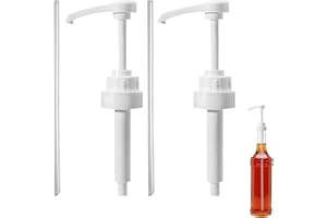 BIBITI 2 dispensadores de jarabe, bomba dosificadora de jarabe de 1 L, para jarabe de Monin, sin azúcar, café, avellana, bomba, café, naranja, caramelo para botellas de jarabe (700 ml)