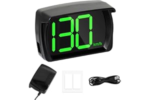 Digital hastighetsmätare för bil, 2,8 tums HUD-skärm Head Up i KM/H | hastighetsmätare med GPS-chip, hastighetsindikator för alla fordon, USB Plug and Play