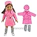 Produktbild Miunana Kleidung Mantel Socke mit Hut Gürtel Puppen für 46-50cm Puppe 18 Inch American Girl Dolls Puppen Stehpuppe