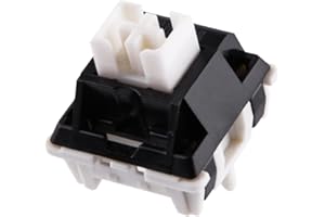 EPOMAKER Zebra 100PCS Switch lineare per tastiera meccanica. Interruttore a 5 pin, 40gf, lubrificato con stelo in POM, molla da 21 mm. Compatibile con i Keycaps MX.