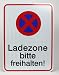 Produktbild Buddel-Bini Versand Qualitäts - 2 mm Aluminium Schild Halteverbot Ladezone Bitte freihalten 33x24 cm Aluschild Reflektierend Alu