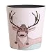 Produktbild Papierkorb PU Leder, ANNA SHOP Papierkorb PU Leder Müll Mülleimer Haushalt für Schlafzimmer Küche Aufgedeckt size 19 * 19 * 19cm ( Reindeer Pattern)