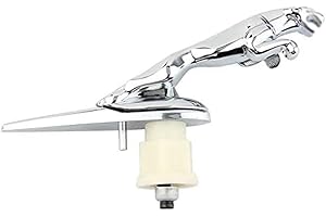 XCBW Insignia de Emblema de Coche para el capó Leaping Panther Statue Logo para J-aguar XJL XFL XF XJ XE,Screw Style