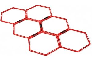 BSFIT Material Entrenamiento Futbol, Aros hexagonales Entrenamiento de Agilidad y Velocidad, Agility Training, Set Vallas Entrenamiento y Velocidad y Conos Entrenamiento Futbol, Ejercicios Futbol