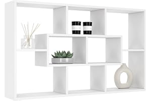 IDMarket - Etagère Murale Colette avec 8 Compartiments Blanc