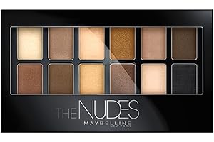 Maybelline New York Palette Ombretti The Nudes, 12 Colori Sulle Sfumature del Nudo, Finish Matte, Satinato e Perlato
