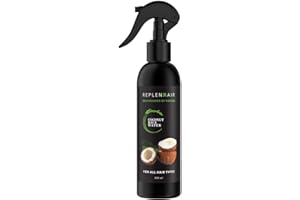 Replenhair Rice Water Coconut Hair Growth Spray - Leave In Conditioner Infused with Coconut Oil Hair & Essential Oil for Hair Growth, Reduces Hair Fall, Dandruff & & Promotes Thicker Hair - 250ml
