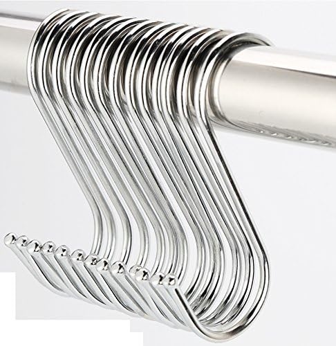 S Hanger - All4you 10 Pcs Metal S-Hooks Heavy-duty Hanger for Plants Towels Clothes Hanging Towels(35*80mm)