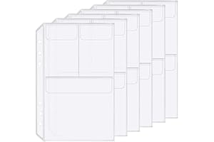 ZELTEN Accessoire pour classeur à anneaux en D Pochettes perforées Séparateur Règle Onglet Index (Trois poches, A5)