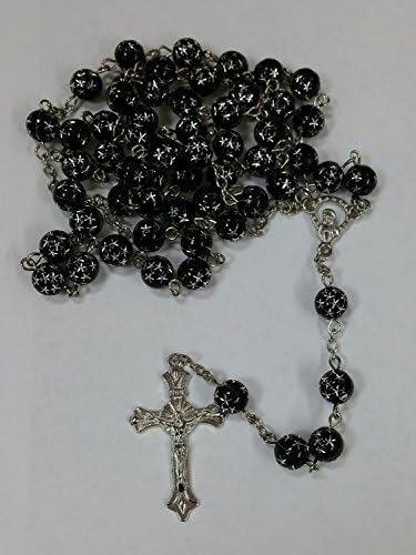 BLACK Rosery Beads for Prayer/Fashion By Sterling Effectz