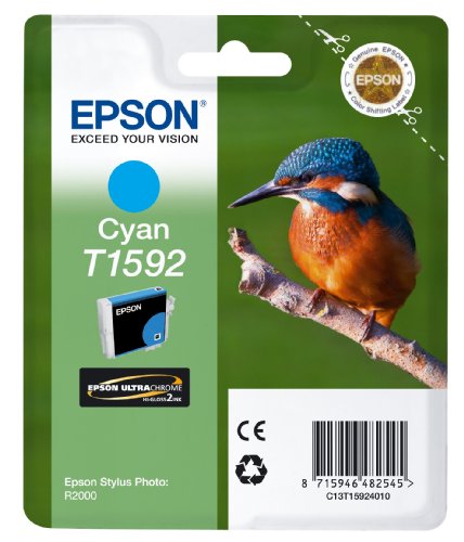 Epson T1592 Cartouche d'encre d'origine pour Stylus Photo R2000 Cyan