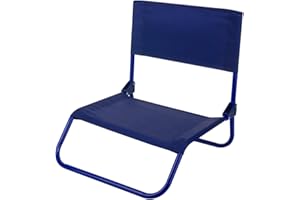 KASANOVA Chaise de Plage avec appuie-tête (Pliable, Bleu)