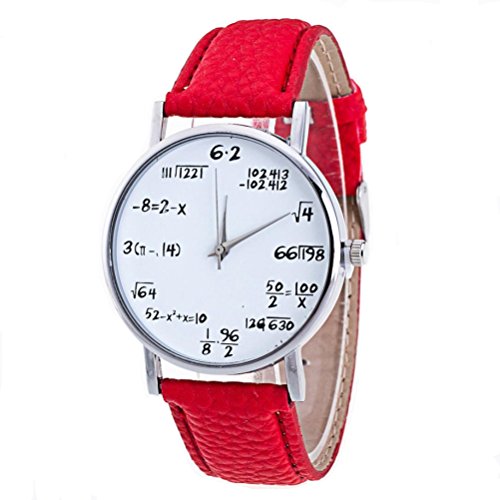 Xinantime Relojes Pulsera Mujer,Xinan Cuero PU Venda Relojes Analógicos del Cuarzo (Rojo)