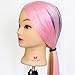 Neverland Beauty 26" Cosmetology Mannequin Head 100% Synthetic Hair Rainbow Color, Practice Training Hair Styling Mannequin Head with Table Clamp Holder UK Stock