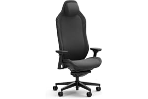 Fractal Design Refine Fabric Dark Gaming Chair – Ergonomisk Gamingstol med 4D Justerbar Armstöd - Mjukt, skumvadderat säte - flexibel svankkudde