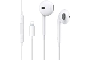 UCGOU Auriculares para iPhone,Auriculares con Aislamiento de Ruido Soporte Control de Volumen de Llamadas,Cascos iPhone 13,Compatible con iPhone 11/14/13Pro/12/14Pro/X/XS/8/7 Soporta Todo el Sistema iOS