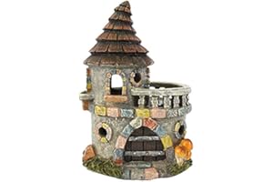 JONES HOME & GIFT Casa delle fate che si illumina, da giardino, castello delle fate con balcone