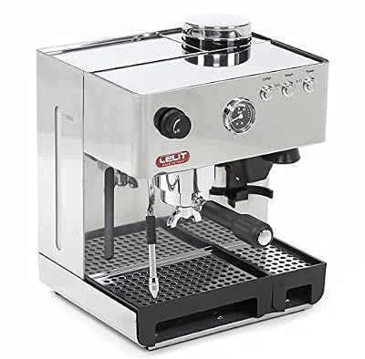 Lelit PL42EMI Machine pour café expresso avec moulin à café intégré et manomètre rétroéclairé