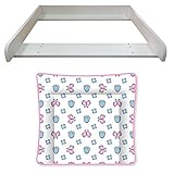 Polini Kids Wickelaufsatz und -Auflage für IKEA Malm Kommode weiß mit abgerundeten Ecken für mehr Sicherheit