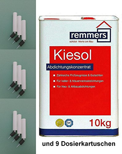 Preisvergleich Produktbild 10 Kg Remmers Kiesol 1K, Standard inkl. 9 Stück Dosierkartuschen