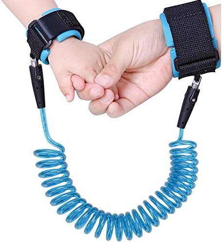 Kids Anti-lost Wrist Link, Walking Safety Harness Strap, Adjustable Toddler Reins Safety Wrist Link, Kids Travelling helper By Rubikliss (blue)