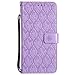 Produktbild Galaxy S9 Plus Hülle, Rattan Blume Prägung PU Leder Wallet Flip Case, TPU Silikon Cover, Kartenfach Magnetverschluss Ledertasche Handyhülle für Samsung Galaxy S9+ (Samsung Galaxy S9 Plus, Lila)