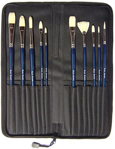 Oil Painting Artist Brushes Case of 10 - Ideal For Professional Oil Painting