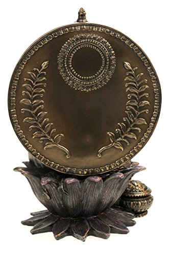 Lakshmi Indische Göttin des Glücks sitz auf Thron Figur bronziert Skulptur - 3