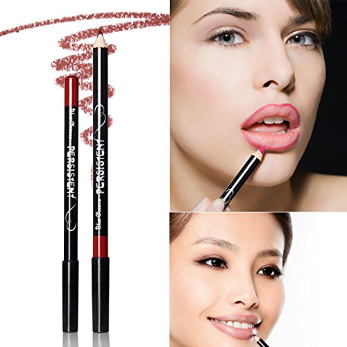 Konturenstifte, Lippenkonturenstifte Blue Oceans Lipliner, 12 Farben Professionelle Lipliner Lip Liner Lippenstift Lippenkonturenstift mit Deckel / Langhaltender Lippenstift / Lipliner Palette / Lippenstift Matt / Wasserfester Permanent Konturenstifte - 5