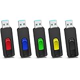 KEXIN 32GB USB Flash Drive USB 3.0 5 Pack Memory Stick USB Stick Retractable USB Drive Data Storage Stick Mini Thumb Drive Pe