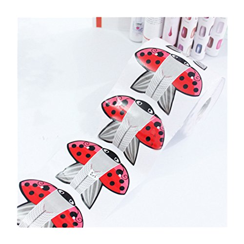 Born Pretty 20/100pcs Yellow Butterfly Adhesive Nail Form Acrylic/UV Gel Manicure Nail Art Tips Extension Tool (100pcs Red Kite)