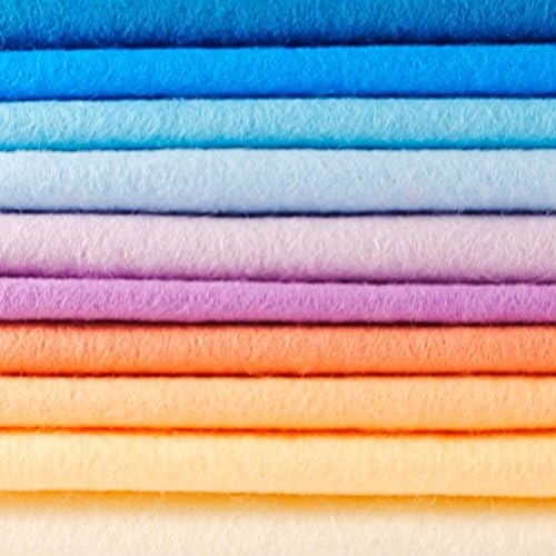 Wool Blend Craft Felt - Coral Reef - 10 Sheets - FREE UK SHIPPING (9 inch / 23cm)