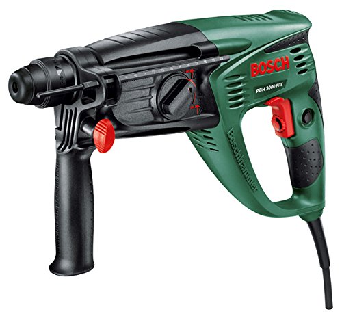 Bosch DIY Bohrhammer PBH 3000 FRE, SDS Bohrfutter, 4tlg. SDS-Set, Flachmeißel, Tiefenanschlag, Zusatzhandgriff, Koffer (750 W, BohrØ Beton 26 mm) - 2