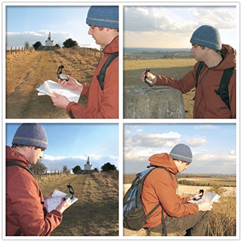 GWHOLE Kompass Militär Marschkompass mit Tasche für Camping, Wanderung, deutsche Anleitung - 7