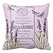 Produktbild Lavender Flowers French Perfume Collag Home Decor Cushion Cover Throw Pillowcase Lavender Kissenbezüge (45cmx45cm)