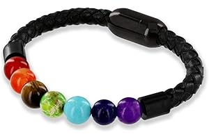 Believe London® Gemstone Bracelet Chakra Bracelet Anxiety Crystal Natural Stone Men Women Stress Relief Reiki Yoga Diffuser Semi Precious
