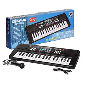 foremost 37 key piano keyboard toy for kids with usb cable dc power option and recording function with mic-Multi color,Plastic,Pack of 1