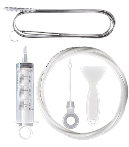 Kit Pulizia Frigorifero 5 Pezzi EIOURVY - Siringa, Tubo, Raschietto Ghiaccio Per Sbloccare Scarichi - Foto 12