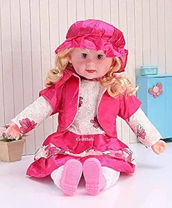 ULTRINA Cute Looking Musical Singing Sift Doll Big Size Singing Songs Soft Girl Baby Doll Toy (Multi color)