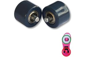 WOHS Ruote anteriori di ricambio per scarpe sportive a due ruote. 2 pezzi. Blu scuro