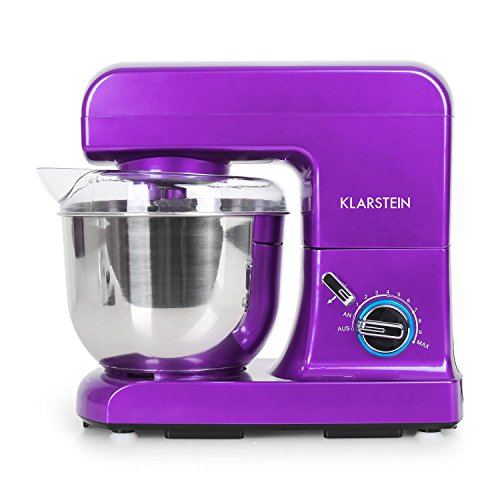 Klarstein Gracia Viola Küchenmaschine Rührgerät (1000 Watt, 10-stufige Geschwindigkeit, 5 Liter-Rührschüssel) lila - 5