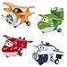 Produktbild Super Wings - Transform-a-Bots 4 transformierbare Action-Figuren: Jett, Paul, Astra und Donnie (ColorBaby 75866), sortiert
