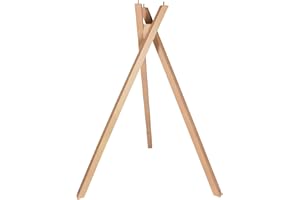 H4L Vogelhausständer Dreibein Ständer Holz Futterhaus Gestell Holzständer Vogelhaus 102cm inkl. Schrauben und Erdnägel Natur