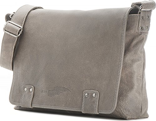 Leder Umh  ngetasche Herren Damen Messenger Bag Leder DIN A4 Ledertasche schwarz braun cognac grau blau 36 x 30 x 8 cm von REBELS   LEGENDS