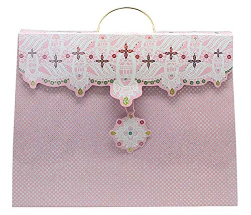 Preisvergleich Produktbild 260708 2x Luxus Geschenktasche Tiziana mit Strass mit Klettverschluss wie Handtasche, 2 Stück