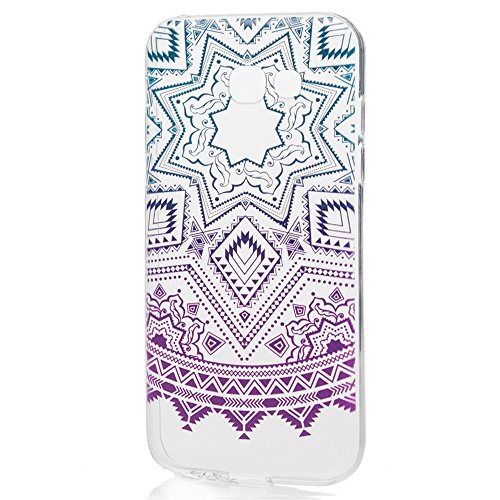 Badalink für Samsung Galaxy A5 (2017) Hülle Schutzhülle Bunt Silikon Weicherem Gummi Bumper für Samsung Galaxy A5 A520F - Fünfzackigen Stern Style Cover Handyhülle Schale TPU