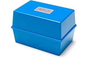 Deflecto Value Size 6 x 4 Index Card Box - Blue, CP011YTBLU