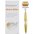 KOI BEAUTY Derma Roller 0.5mm- 192 Real Individual Needles Titanium, Microneedling Roller for Hair, Beard Roller for Beard Growth, Needling Roller for Face Body Scalp for Women Men At Home